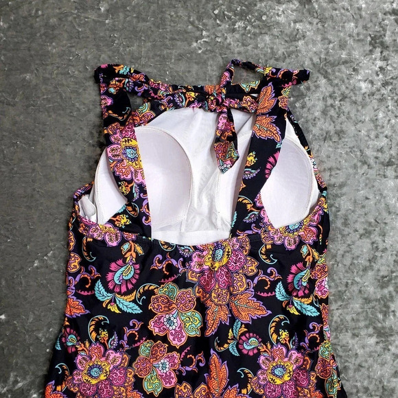 Clean Water Halter Vibrant Floral One-Piece Swimsuit - Picture 7 of 14